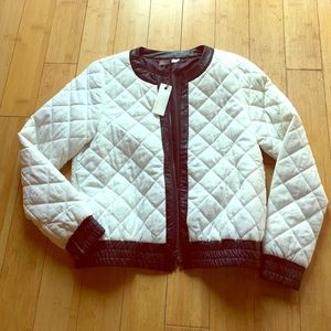Townsen Quilted Bomber w/ Lamb Leather Trim NWT