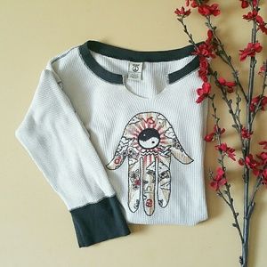 Lucky Brand Embroidered Yin Yang Thermal