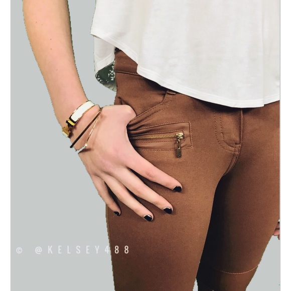 Camel Zip Pants - Picture 2 of 3