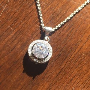 Giani Bernini Short Circle Pendant Silver Necklace