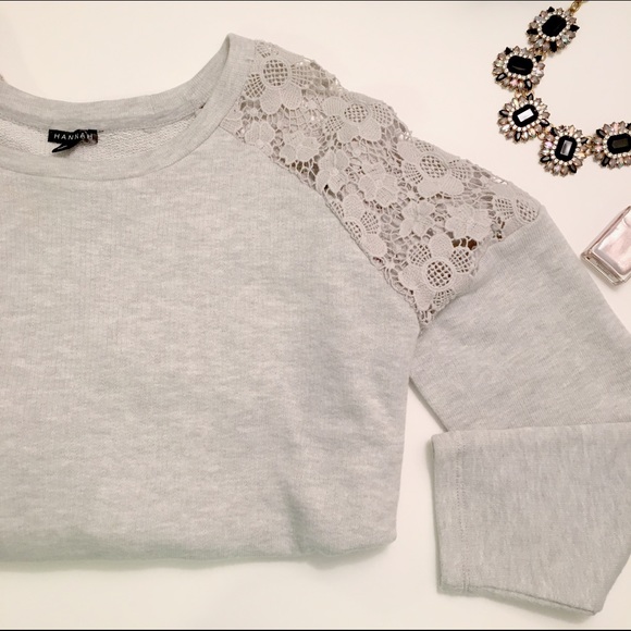 Tops - Gray Cold Shoulder Sweatshirt