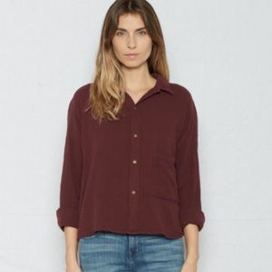 CURRENT/ELLIOTT Boxy Cropped Shirt ⭐️SALE⭐️