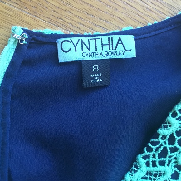 Cynthia Rowley dress mint green/navy blue - Picture 2 of 3