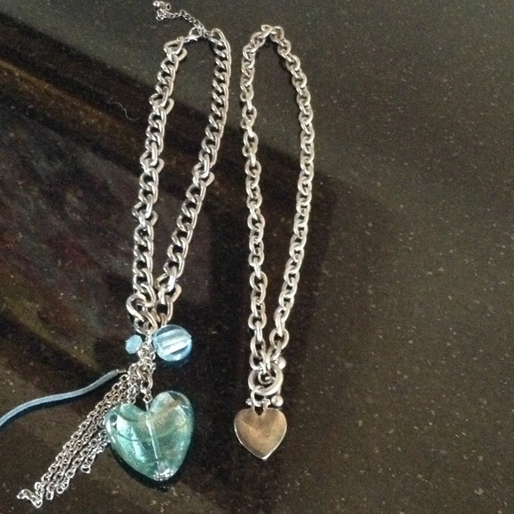 Silver heart chain necklace bundle - Picture 1 of 4