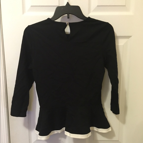 Ralph Lauren peplum blouse with trim - Picture 2 of 3