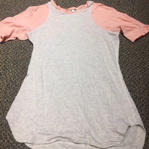 Lulemon pink and off white top