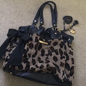 Juicy Couture Velvet and Leather Bag