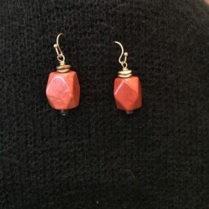 Genuine Terra stone dangle earrings