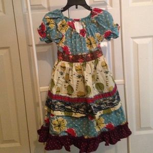 Paint by numbers apron front dress