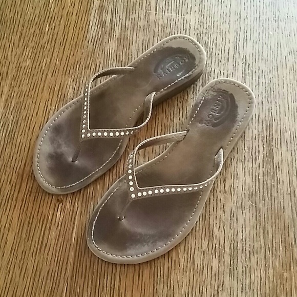 Rainbow flip flops
