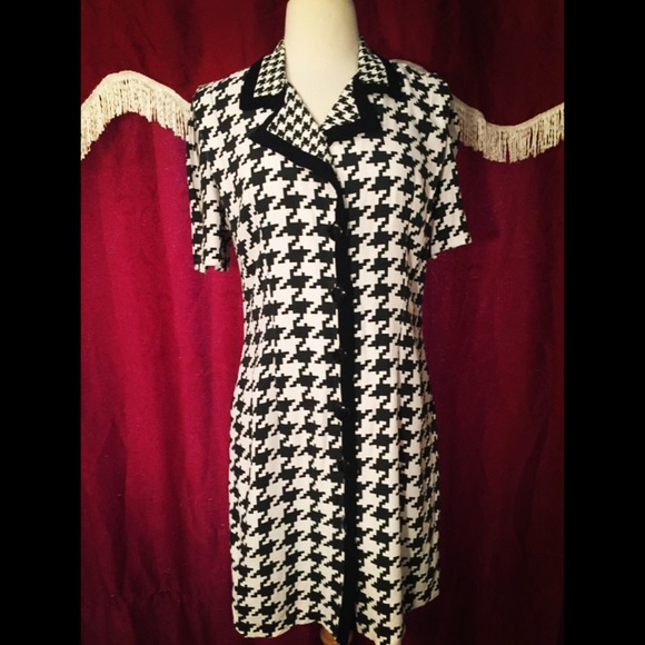 Vintage black and white dress