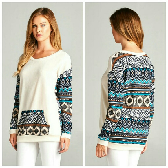 Aztec Sweater Top - Picture 2 of 2