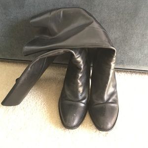 J Crew black leather boots