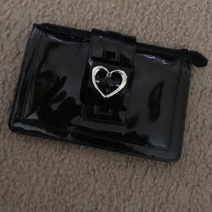 New Black Patent Lovcat Zip up Clutch/Wallet