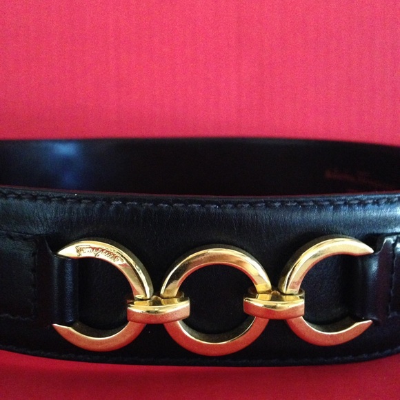 SOLD🎉VINTAGE FERRAGAMO LEATHER BELT 🍒 EUC🍒 - Picture 4 of 4