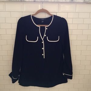Alfani black long sleeve blouse