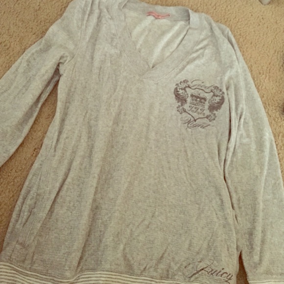 Auth Juicy Couture Velvet LS Pullover - Picture 1 of 4