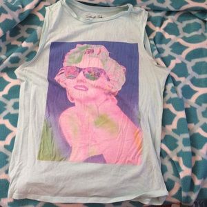 Tank top, pre-torn back.