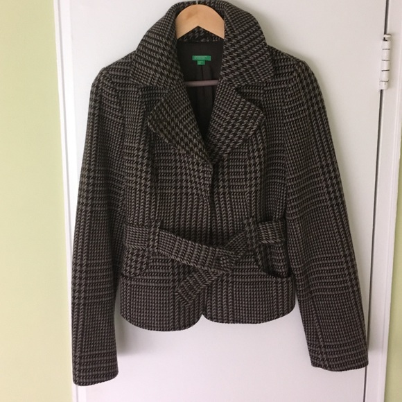 Benetton houndstooth riding jacket