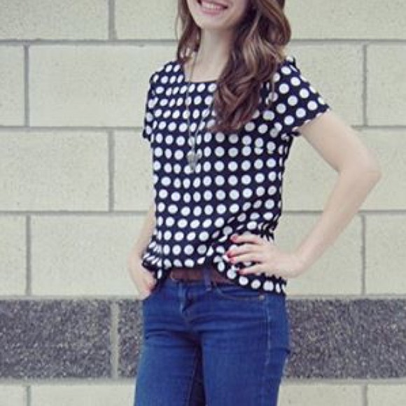 J. Crew Polka Dot Blouse