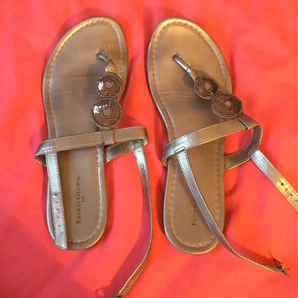 Silver sparkly sandals