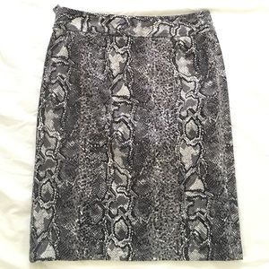 ETCETERA Snake Skin Print Skirt