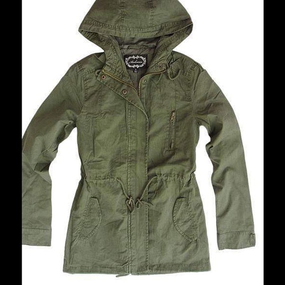 Ambiance Jackets & Blazers - Hooded parka olive jacket