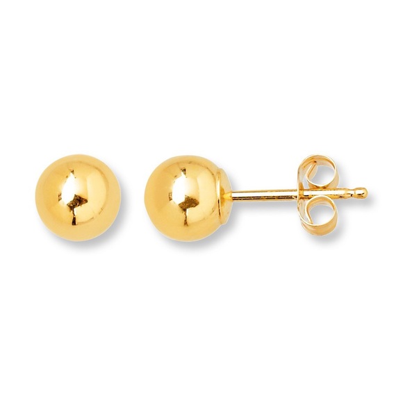 Raf Rossi Gold Plated Jewelry - Sphere 18kts Gold Plated Studs