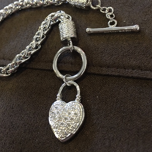 Ross Simons Diamond Heart charm bracelet