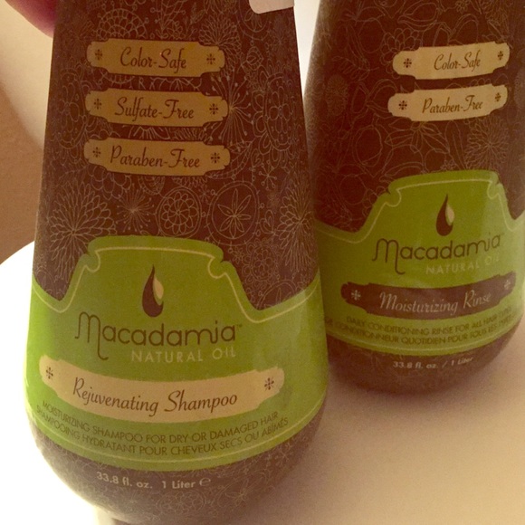 Macadamia natural oil shampoo and conditioner.