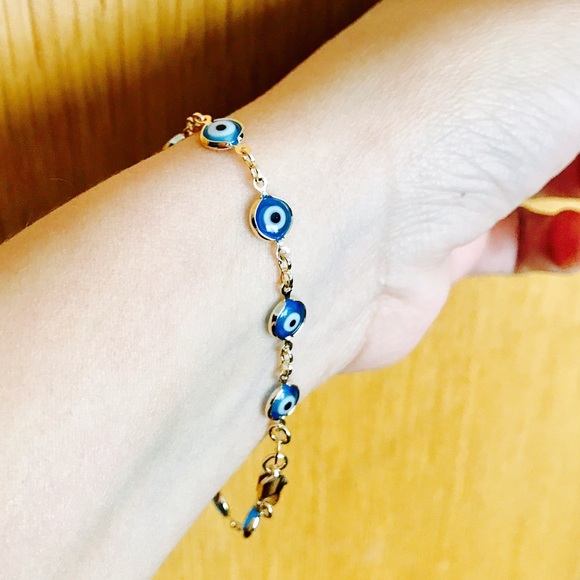 Evil Eye 18kts Gold Plated Bracelet - Picture 3 of 3