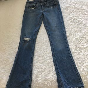 American Eagle skinny boot cut jeans.