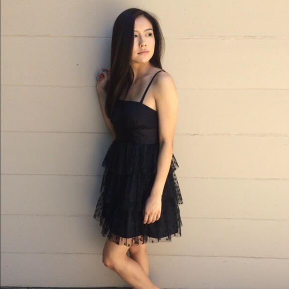 Black Polka Dot Texture Dress
