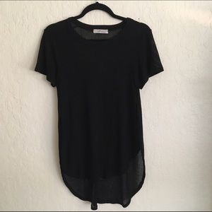 Black Striped Slit Shirt