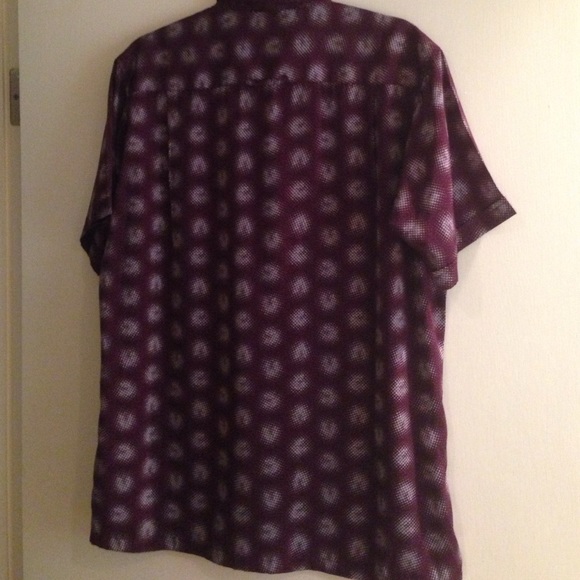 Men's silk purple Ben Sherman Shirt - Picture 4 of 4