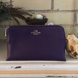 Coach leather cosmetic case