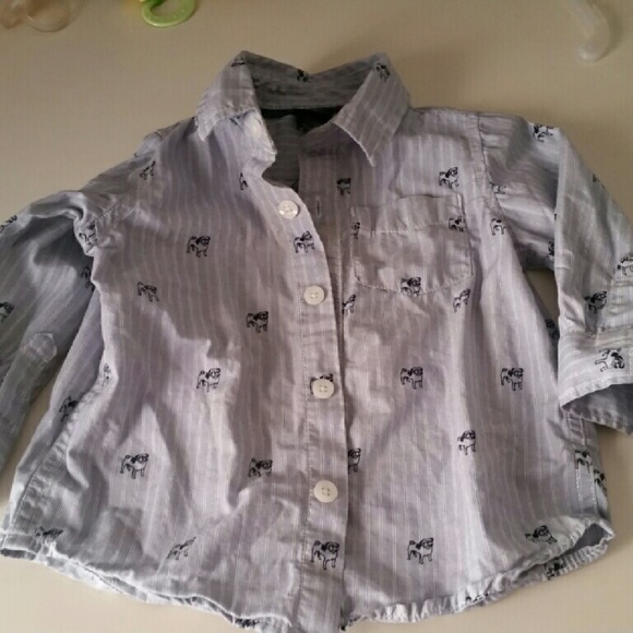 SOLD Baby Gap Doggy On Blue Shirt