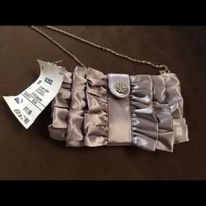 Silver clutch purse