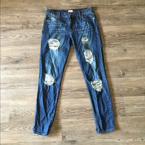 Denim boyfriend jeans