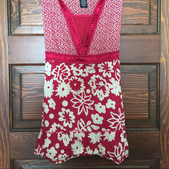 Red and white tank top