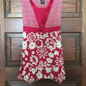 Red and white tank top