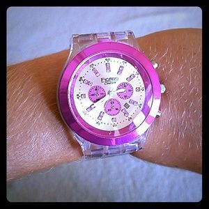 Clear band figaro couture watch