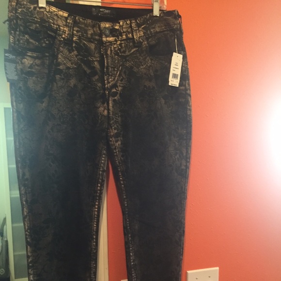 Gold print Silver jeans Suki Skinny 31x31
