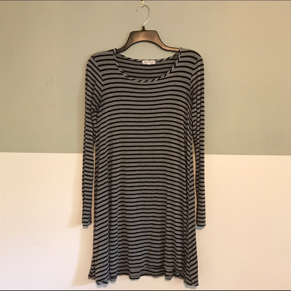 Grey & Black Skater Dress