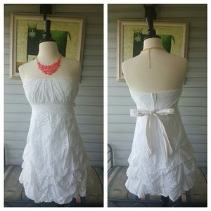 Adorable White Strapless Dress