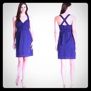 Navy Cross Strap Maternity Dress