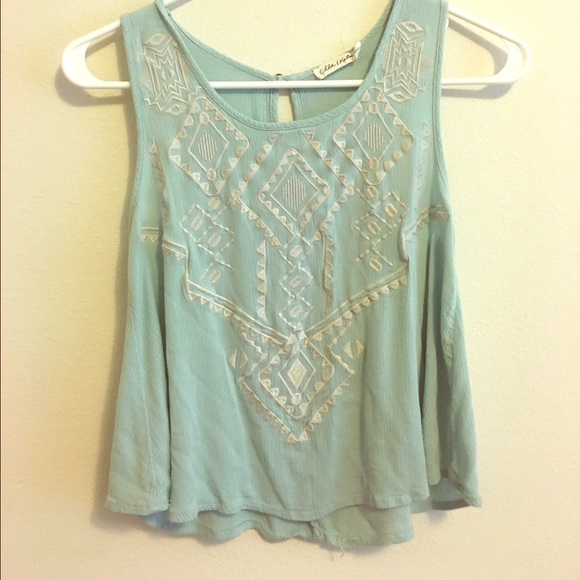 Nordstrom embroidered crop top