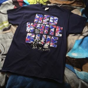 Red White Blue Fruit of the Loom Navy TShirt