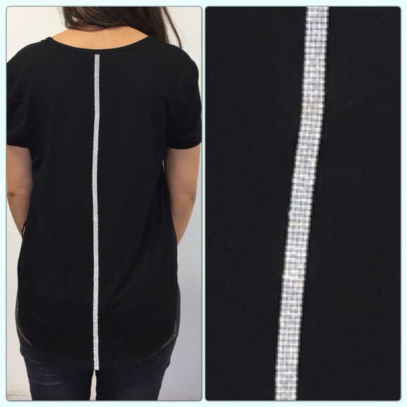 Black Tunic Jewel Side Cut Too