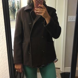 Brown wool J. Crew peacoat
